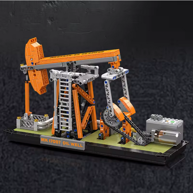 Mould King 17087 Ölbohrung Modellbausatz – Motorisierte Pumpjack (840 Teile) MK