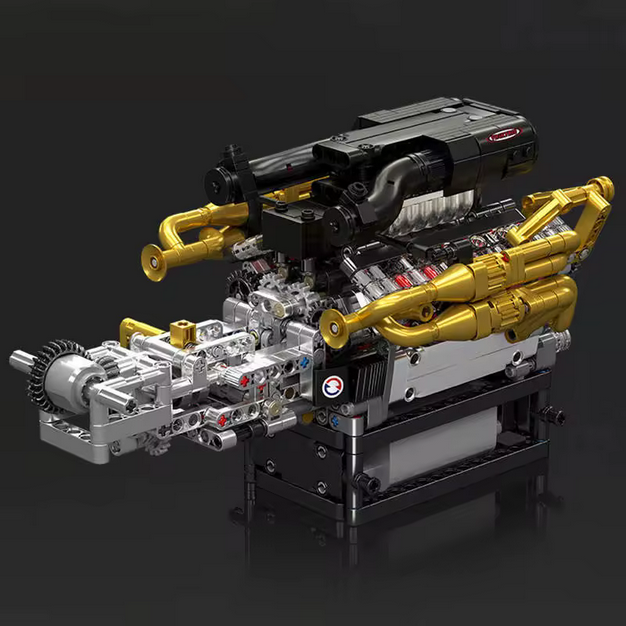 Mould King 10224 Motorisiertes V12 Motor Modell – Valkyrie Technik Bausatz (974 Teile) MK