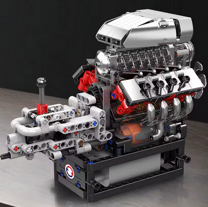 Mould King 10225 V8 Motor mit Getriebe – Muscle Car Technik Modell (855 Teile) MK