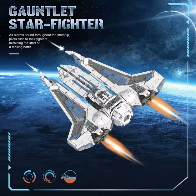 BAKA 33918 Starfighter Raumschiff Modellbausatz – Weltraum Serie (2948 Teile) BAKA