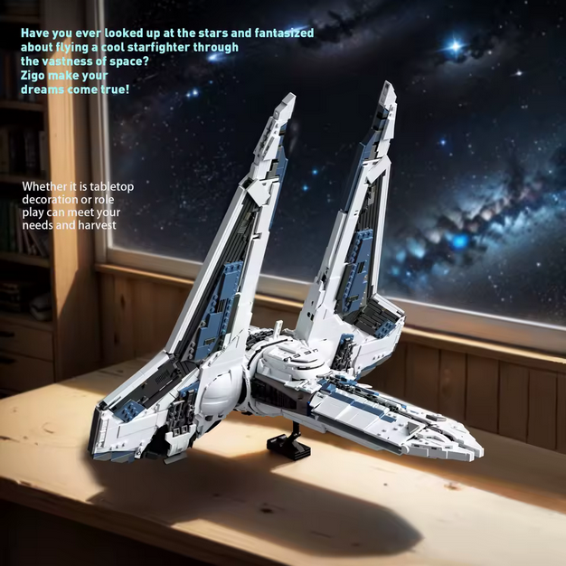 BAKA 33918 Starfighter Raumschiff Modellbausatz – Weltraum Serie (2948 Teile) BAKA