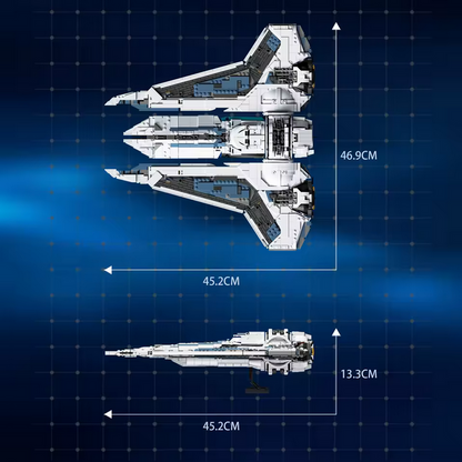 BAKA 33918 Starfighter Raumschiff Modellbausatz – Weltraum Serie (2948 Teile) BAKA