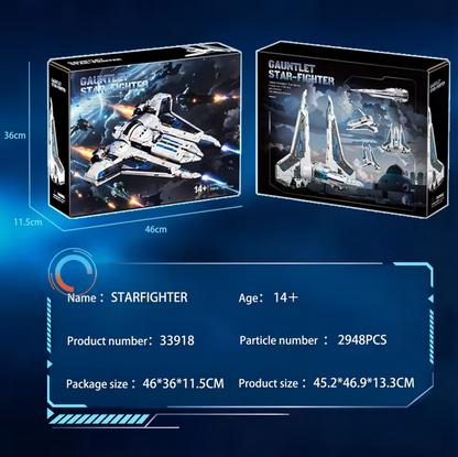 BAKA 33918 Starfighter Raumschiff Modellbausatz – Weltraum Serie (2948 Teile) BAKA