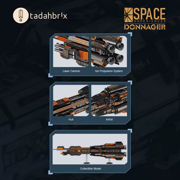 BAKA 33904 „Donnager“ Raumschiff Modell – Weltraum Serie (1888 Teile) BAKA