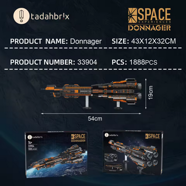 BAKA 33904 „Donnager“ Raumschiff Modell – Weltraum Serie (1888 Teile) BAKA