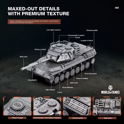 Reobrix 77038 Leopard 1 Panzer Modellbausatz – Militärfahrzeug (1273 Teile) Roebrix