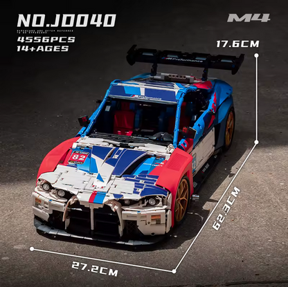 XJD JD040 1:8 M Power M4 Supersportwagen Modellbausatz – Rennwagen (4556 Teile) XJD