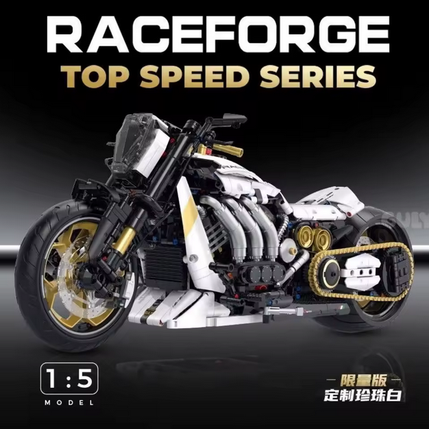 GULY 60522 1:5 Rambo Devil Motorrad Modellbausatz – Racing Bike (1810 Teile) Guly
