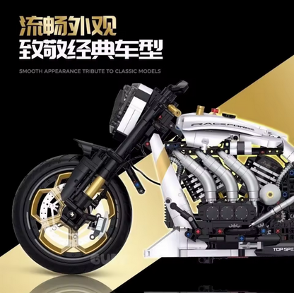 GULY 60522 1:5 Rambo Devil Motorrad Modellbausatz – Racing Bike (1810 Teile) Guly