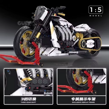 GULY 60522 1:5 Rambo Devil Motorrad Modellbausatz – Racing Bike (1810 Teile) Guly