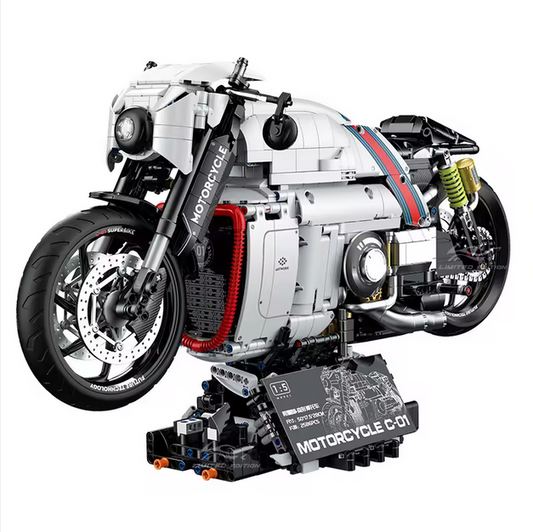 GULY 60520 1:5 C-01 Roboter Motorrad Modellbausatz – Futuristic Bike (2380 Teile) Guly