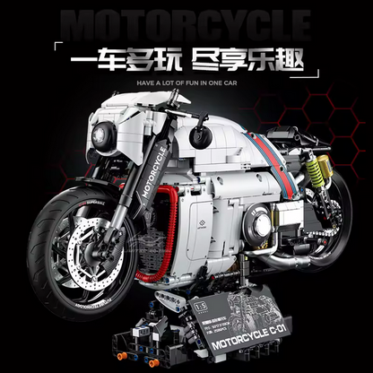 GULY 60520 1:5 C-01 Roboter Motorrad Modellbausatz – Futuristic Bike (2380 Teile) Guly
