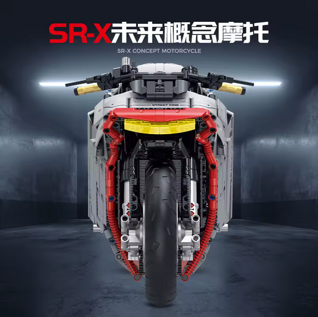 GULY 60507 1:5 SR-X Motorrad Modellbausatz – Statisches Racing Bike (2099 Teile) Guly