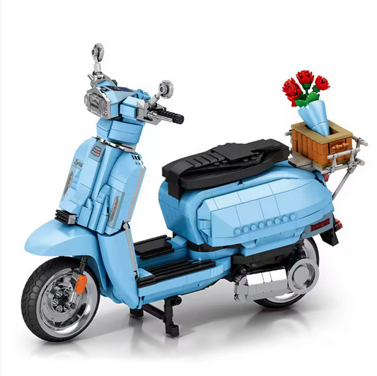 Reobrix 11036 / 11037 Lambretta V200 Motorrad Modellbausatz – Retro Scooter (1169 Teile) Roebrix