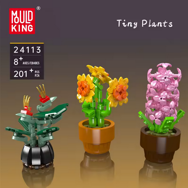 Mould King 24113 Mini Topfpflanzen Set – Tiny Plants Deko Modell (201 Teile) MK