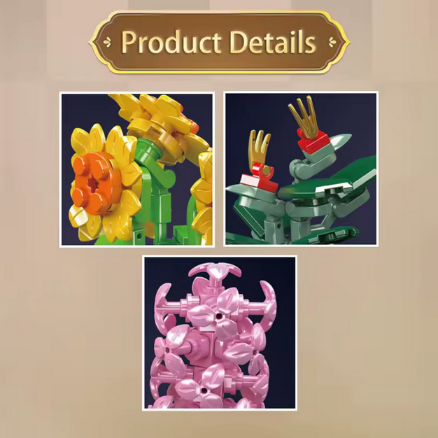 Mould King 24113 Mini Topfpflanzen Set – Tiny Plants Deko Modell (201 Teile) MK