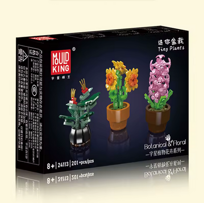Mould King 24113 Mini Topfpflanzen Set – Tiny Plants Deko Modell (201 Teile) MK