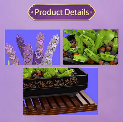 Mould King 24112 Violet Bonsai Modellbausatz – Deko Pflanzen Set (744 Teile) MK