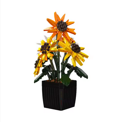 Mould King 24111 Sonnenblumen im Topf – Blumen Deko Modell (854 Teile) MK