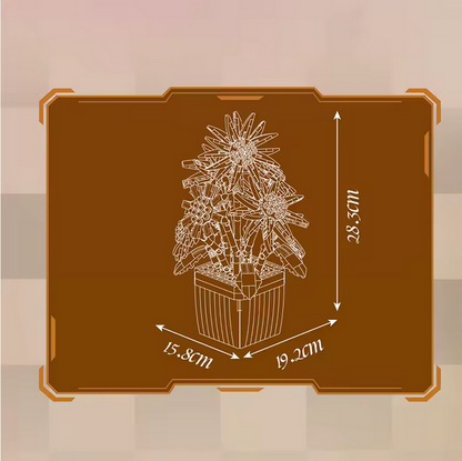 Mould King 24111 Sonnenblumen im Topf – Blumen Deko Modell (854 Teile) MK