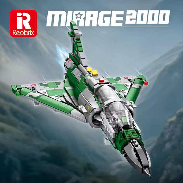 Reobrix 33040 Mirage Fighter Jet Modellbausatz – Flugzeug Serie (1012 Teile) Roebrix