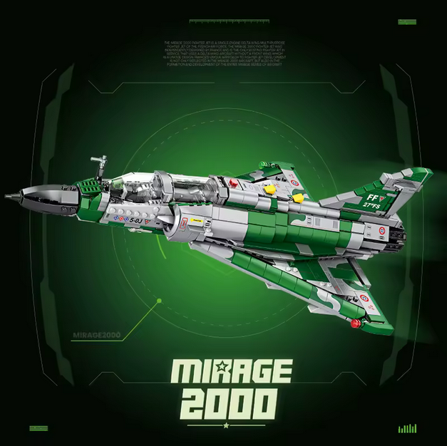 Reobrix 33040 Mirage Fighter Jet Modellbausatz – Flugzeug Serie (1012 Teile) Roebrix