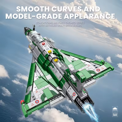 Reobrix 33040 Mirage Fighter Jet Modellbausatz – Flugzeug Serie (1012 Teile) Roebrix