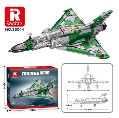 Reobrix 33040 Mirage Fighter Jet Modellbausatz – Flugzeug Serie (1012 Teile) Roebrix