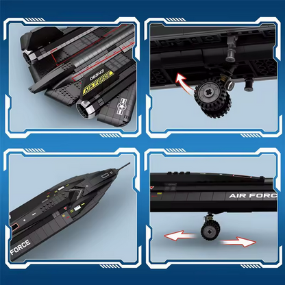 Reobrix 33041 SR-71 Blackbird Jet Modellbausatz – Flugzeug Serie (1733 Teile) Roebrix