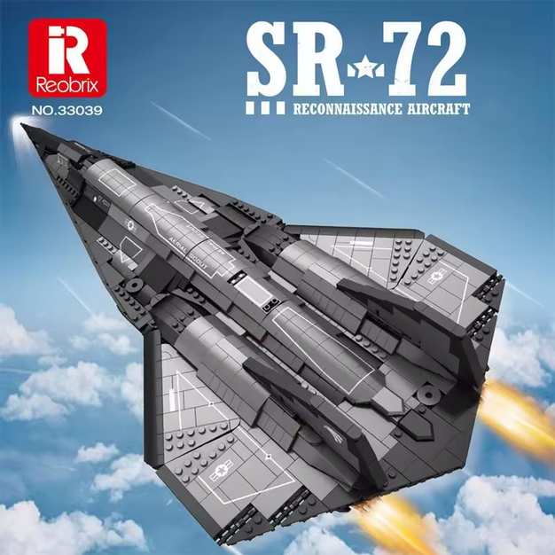 Reobrix 33039 SR-72 Hypersonic Jet Modellbausatz – Flugzeug Serie (1880 Teile) Roebrix