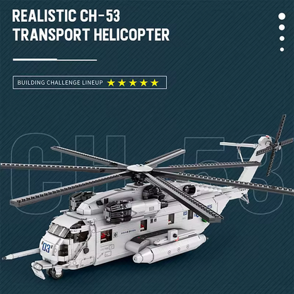 Reobrix 33037 CH-53E Transporthubschrauber Modellbausatz – Flugzeug Serie (2193 Teile) Roebrix