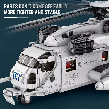 Reobrix 33037 CH-53E Transporthubschrauber Modellbausatz – Flugzeug Serie (2193 Teile) Roebrix