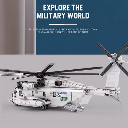 Reobrix 33037 CH-53E Transporthubschrauber Modellbausatz – Flugzeug Serie (2193 Teile) Roebrix