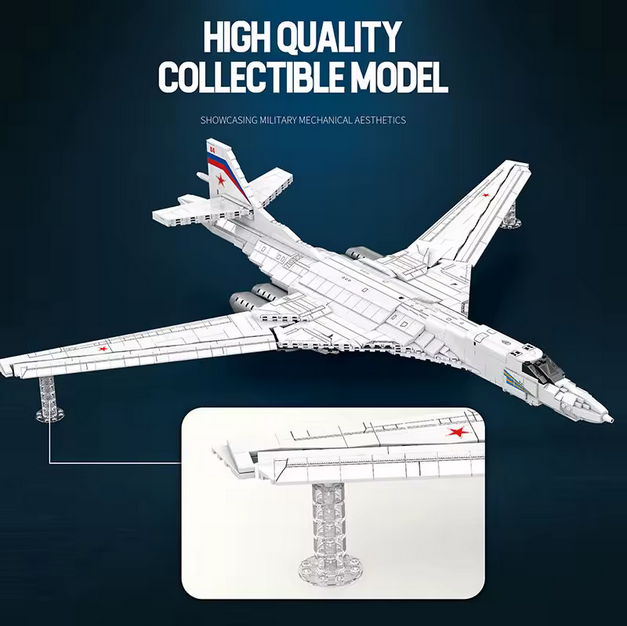 Reobrix 33036 TU-160 Bomber Jet Modellbausatz (1598 Teile) Roebrix