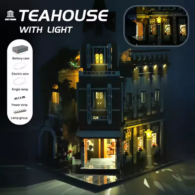 Mould King 16026 Afternoon Tea Restaurant – Streetview Gebäude Modell MK