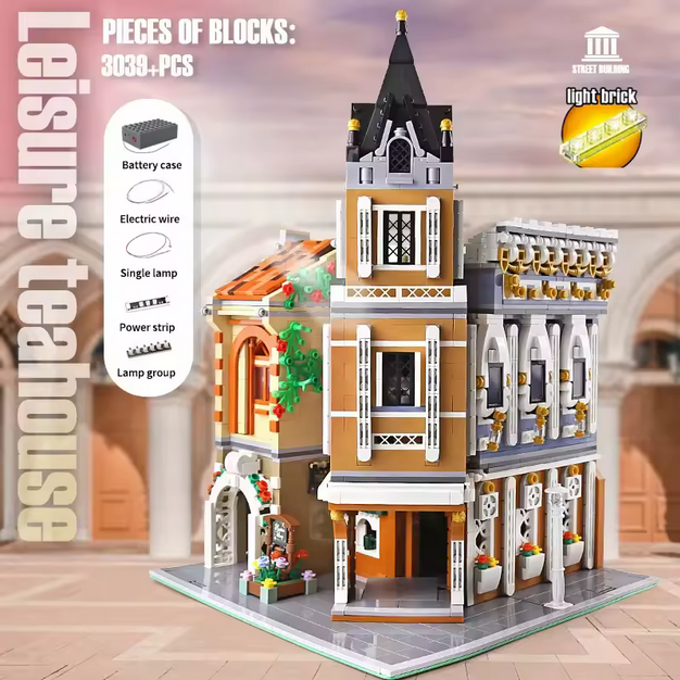 Mould King 16026 Afternoon Tea Restaurant – Streetview Gebäude Modell MK
