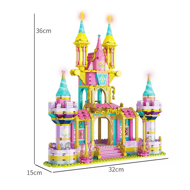 Woma Toys Fantasy Prinzessin Schwanenschloss mit Waldkutsche 903 Teile Woma