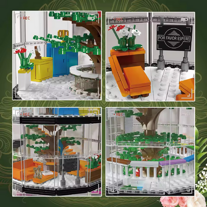 Mould King 16013 Moderne Architektur Transparent Urban Oasis mit LED 3.466 Teile MK