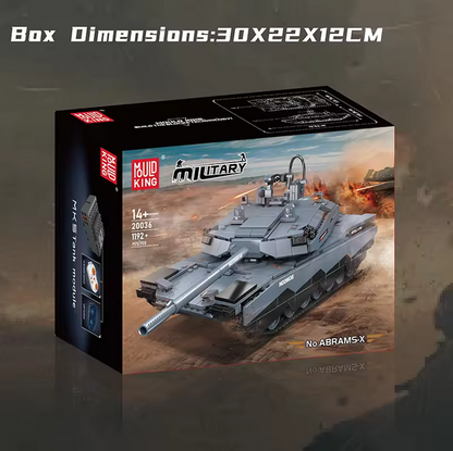 Mould King 20036 Abrams X Militär Panzer ferngesteuert mit Motor 1.192 Teile MK