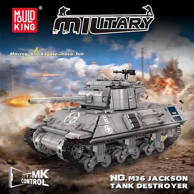 Mould King 20034 Pershing Heavy Tank Militär Panzer Modellbausatz 1.057 Teile MK