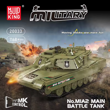 Mould King 20033 M1A2 Abrams Kampfpanzer ferngesteuert mit Motor 1.168 Teile MK
