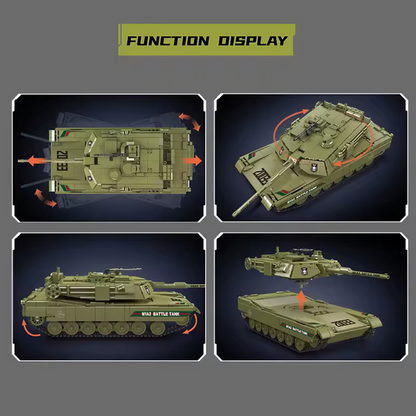 Mould King 20033 M1A2 Abrams Kampfpanzer ferngesteuert mit Motor 1.168 Teile MK