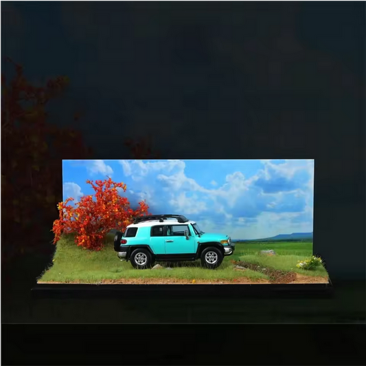 Major 1:64 Automotive Scene Grünland Diorama Modelllandschaft – Dekoratives Sammlerstück AAAA