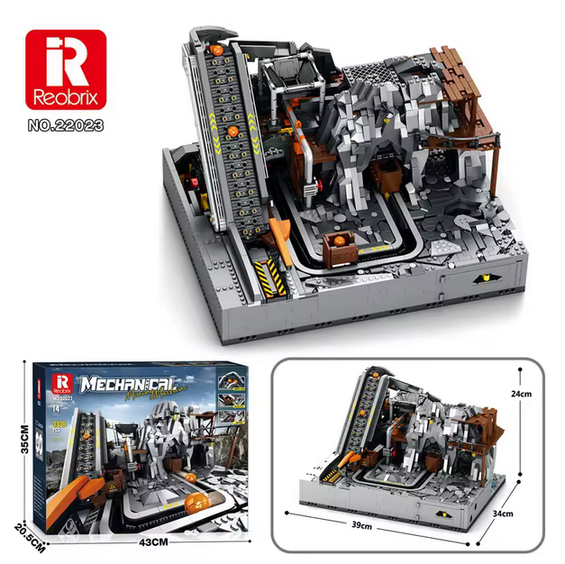 Reobrix 22023 Gigantische Bergbau-Maschine Technik-Bausatz 3.338 Teile Roebrix