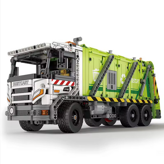 Reobrix 22022 Technik Müllwagen mit Kompressionsfunktion 1:8 Modell 1.355 Teile Roebrix