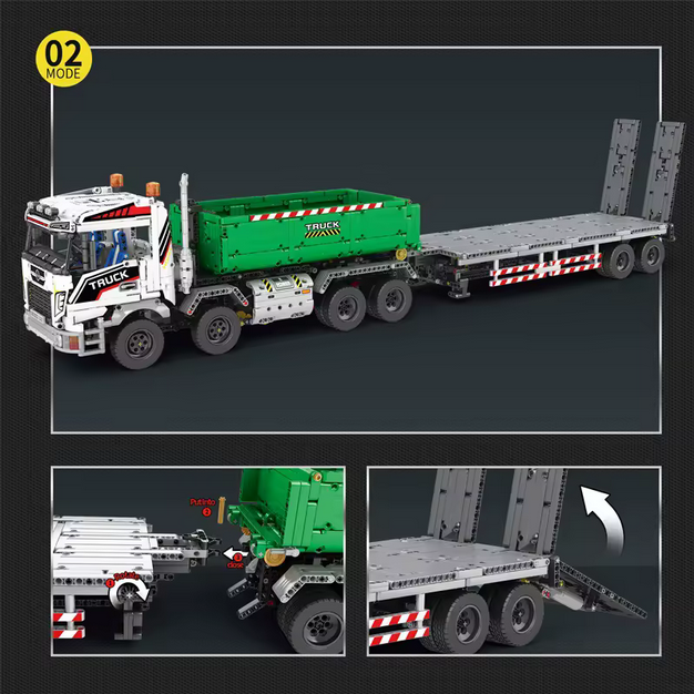 Reobrix 22021 RC Hakenkran-LKW Ingenieur-Serie ferngesteuert 2.852 Teile Roebrix
