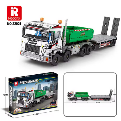 Reobrix 22021 RC Hakenkran-LKW Ingenieur-Serie ferngesteuert 2.852 Teile Roebrix
