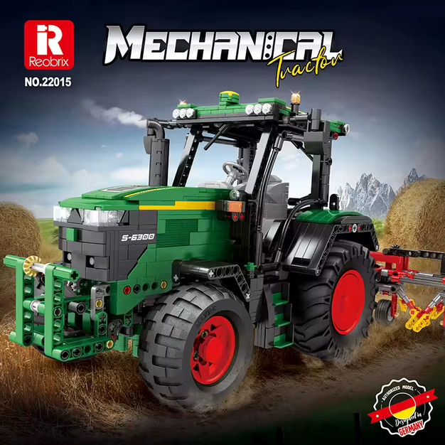 Reobrix 22015 RC Ingenieur-Traktor mit Frontlader ferngesteuert 1.664 Teile Roebrix