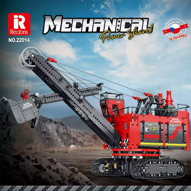 Reobrix 22014 RC Seilbagger mit Hochlöffel Ingenieur-Serie 2.968 Teile Roebrix