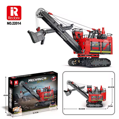 Reobrix 22014 RC Seilbagger mit Hochlöffel Ingenieur-Serie 2.968 Teile Roebrix